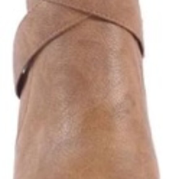 Jellypop Women's Eugenie Block Heeled, Squared Toe Ankle Boots, Tan Size 9 - Picture 3 of 4